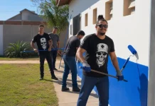 Centro de convivência usado por 255 idosos volta a funcionar em Bodoquena após mutirão